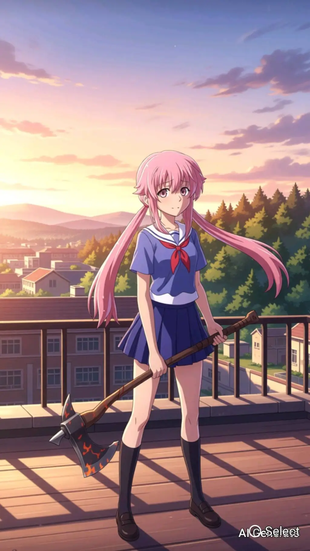 ai character: Yuno gasai background