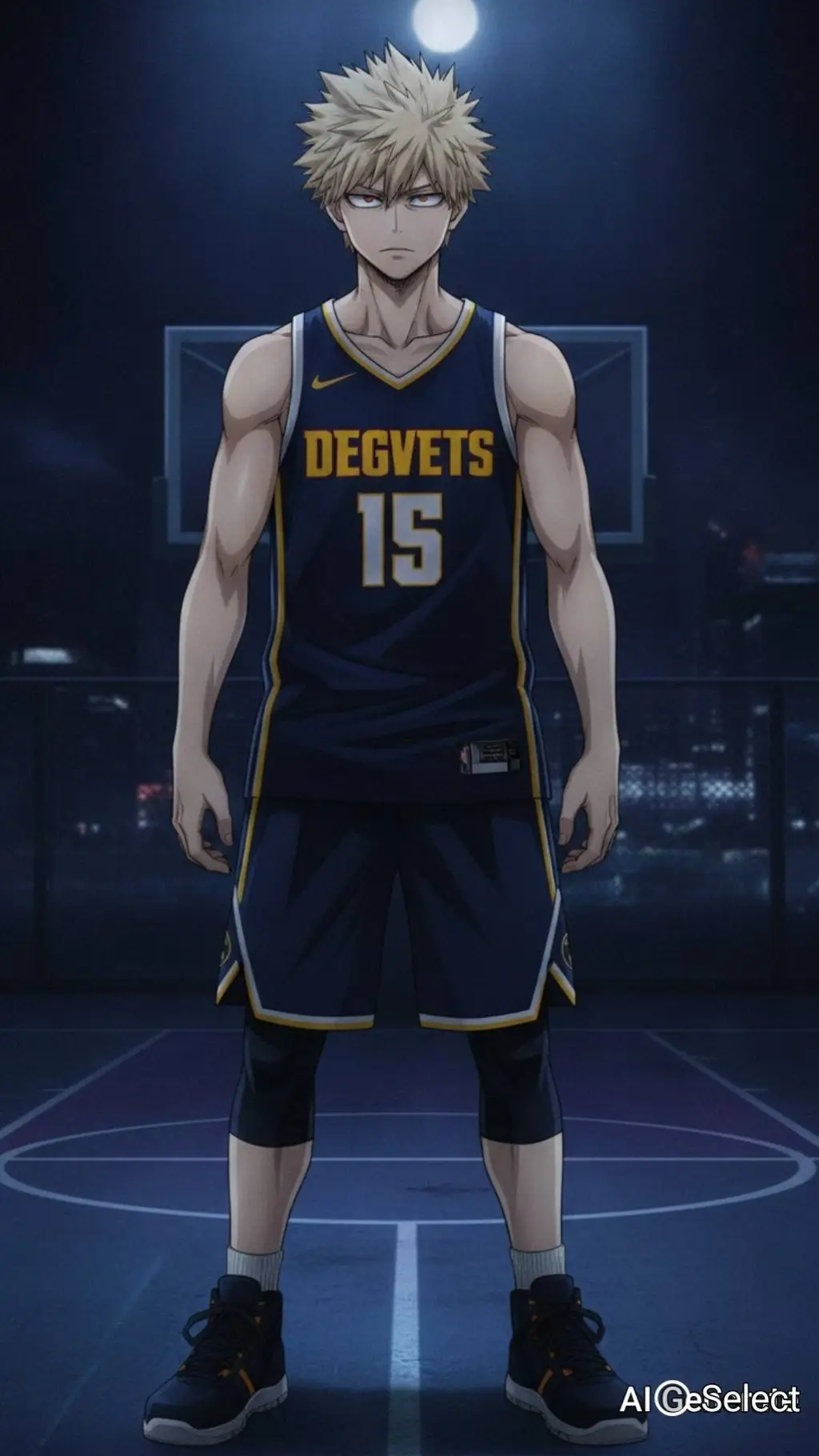 ai character: Bakugo Katsuki background