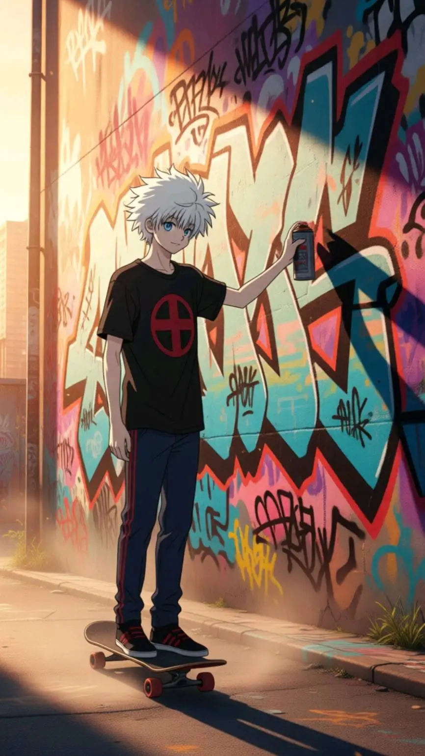 ai character: Killua zoldyck background