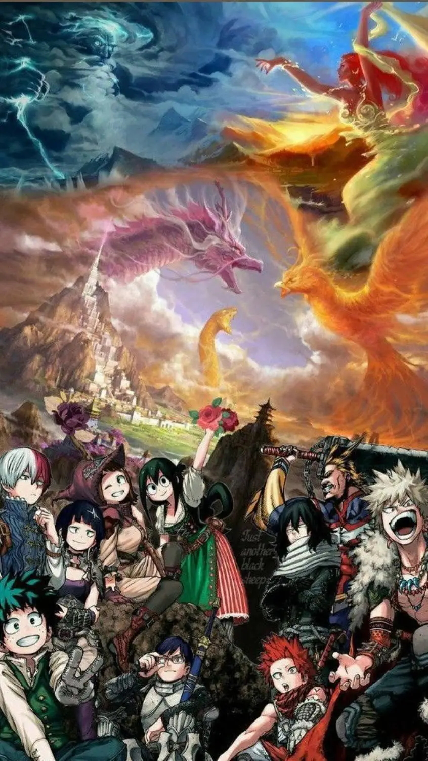 ai character: MHA FANTASY background