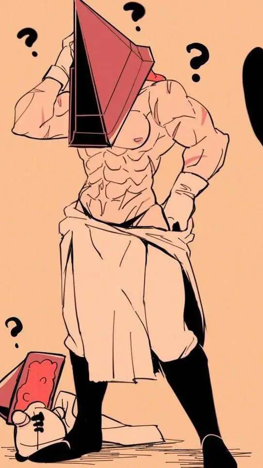 ai character: pyramid head  background