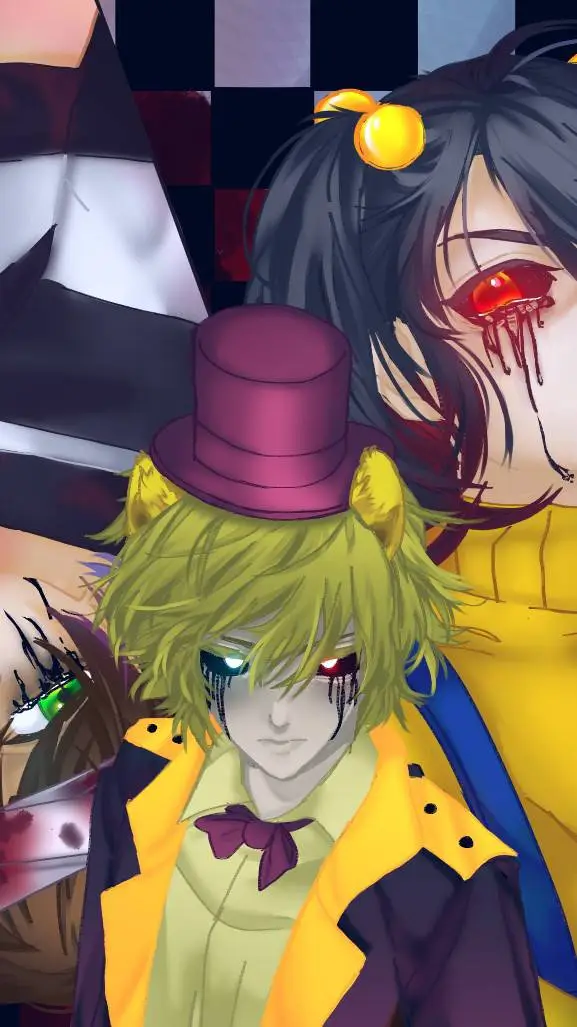 ai character: Golden Freddy  background