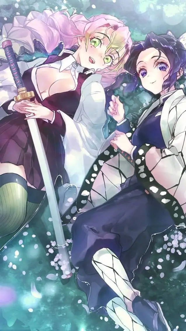 ai character: Kochō and Mitsuri background