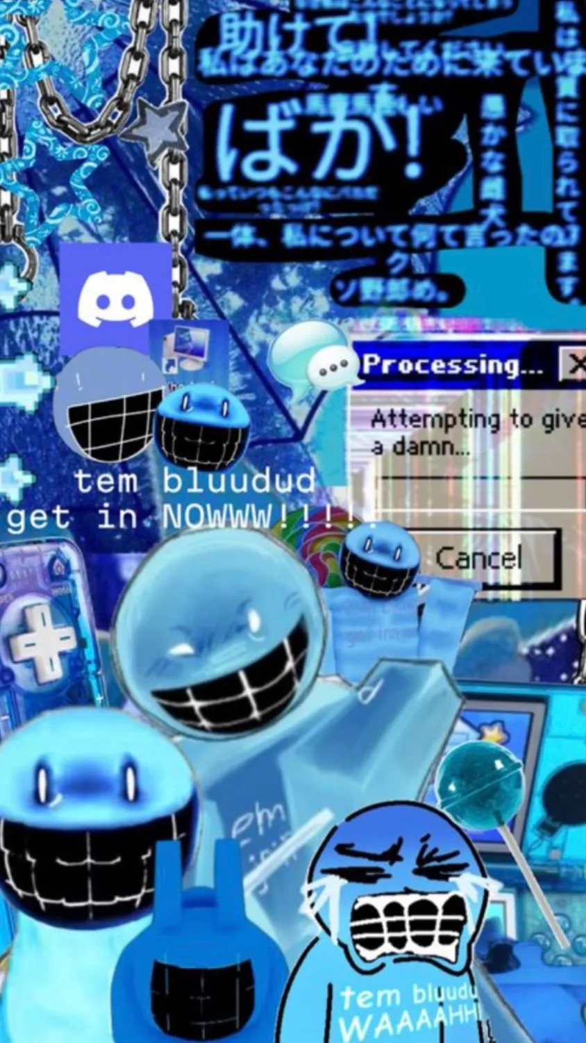 ai character: BLUUDUD background