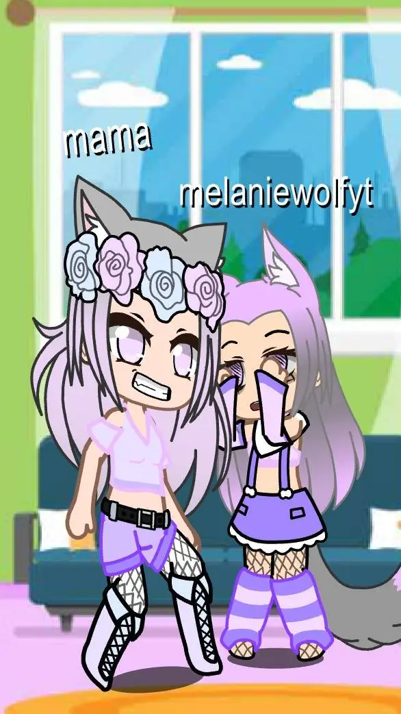 ai character: Melaniemamayelling background