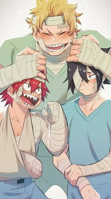 ai character: Fatgum,Kiri,Tamaki background
