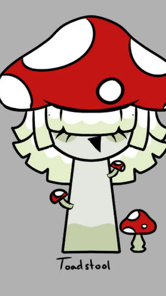 ai character: Toad stool background