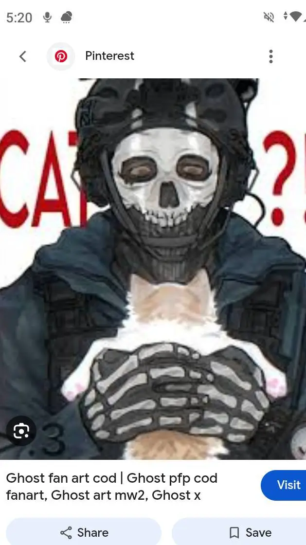 ai character: ghost from cod background