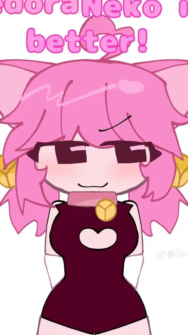 ai character: fedora neko background