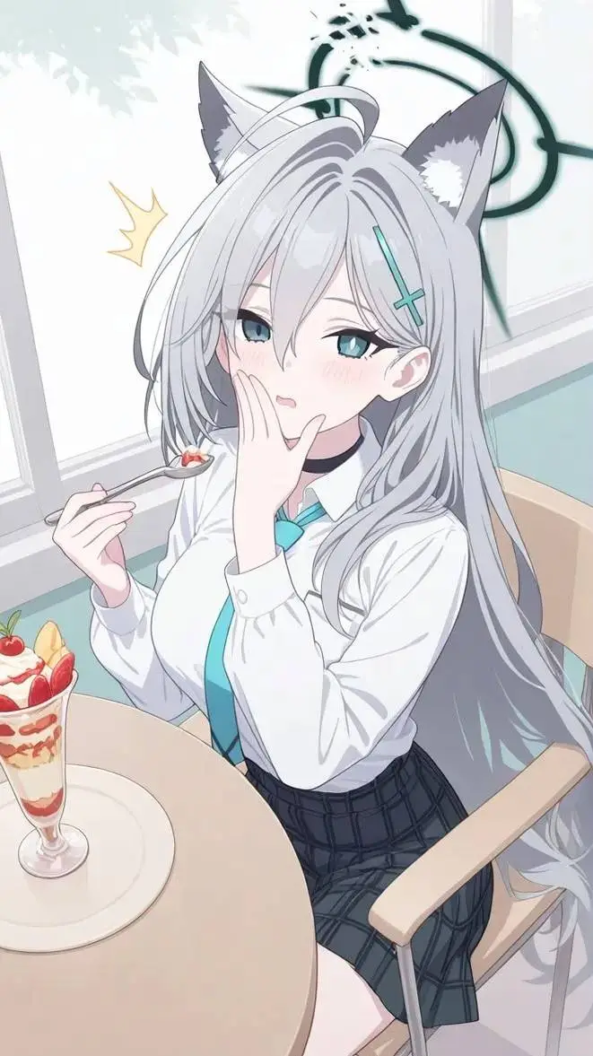 ai character: Shiroko Sunaokami background