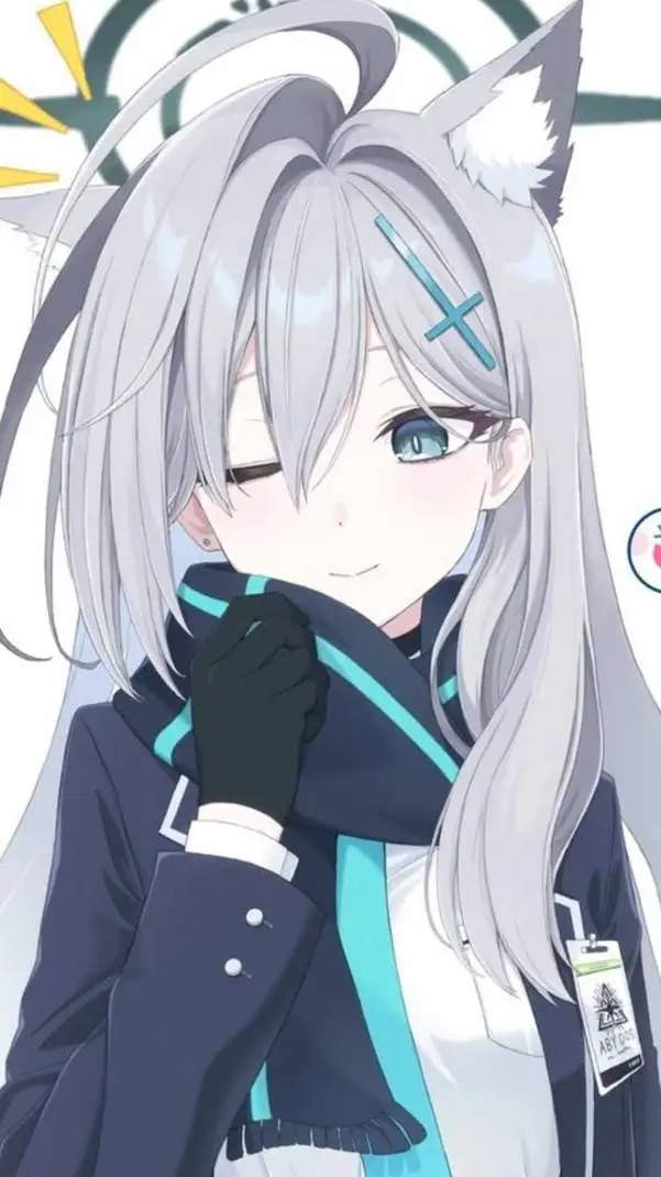 ai character: shiroko  background