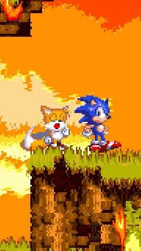 ai character: Sonic y Tails background