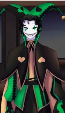 ai character: Harlequin.  background