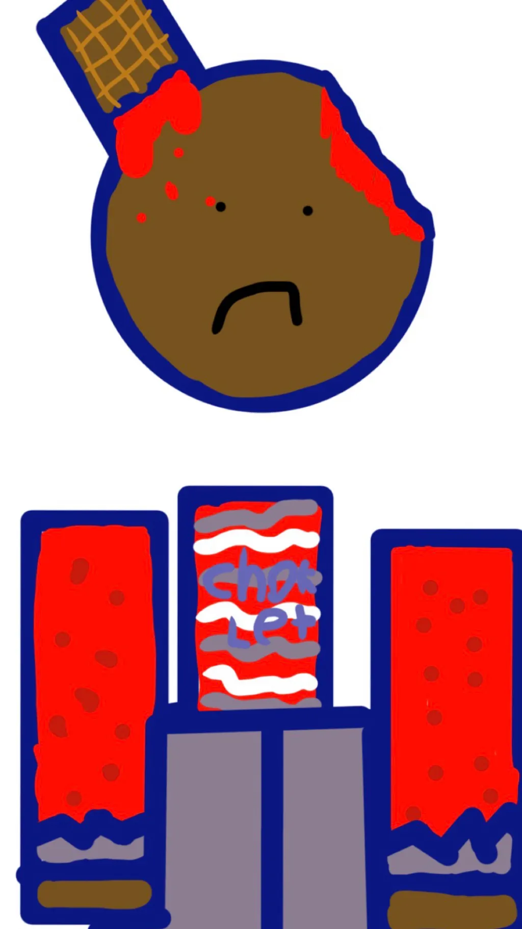 ai character: Chocolate  background