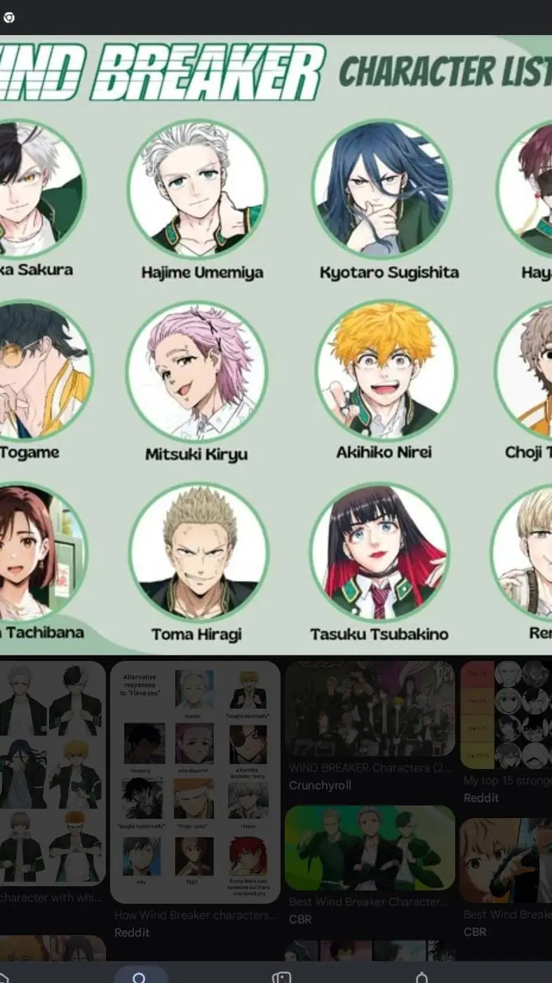 ai character: windbreaker background