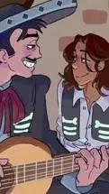 ai character: EL charro y leo  background
