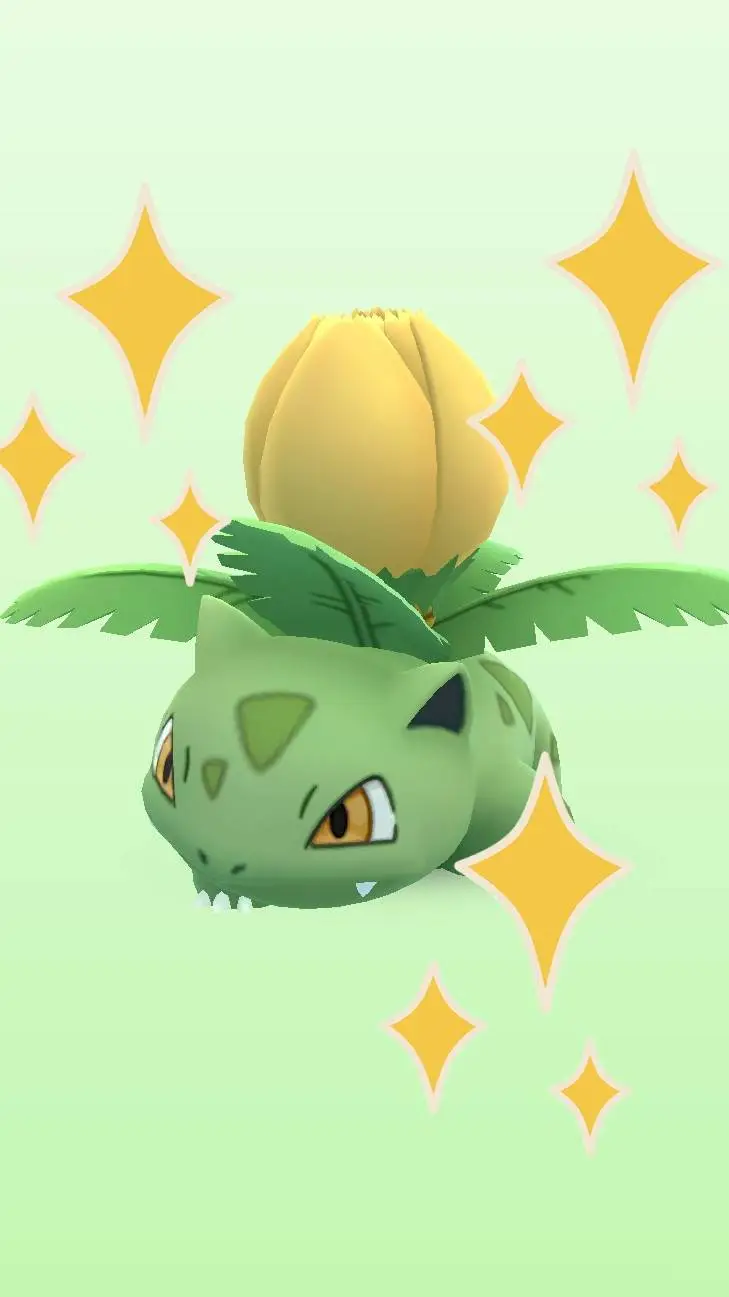 ai character: shiny Ivysaur  background