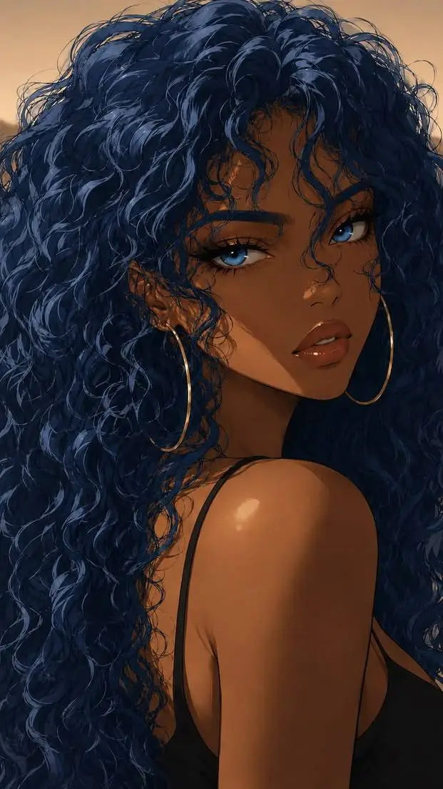 ai character: Karol 💜🖤 background