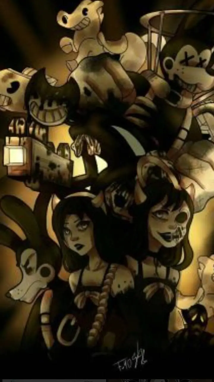 ai character: bendy  background