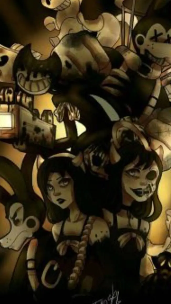 ai character: bendy  background