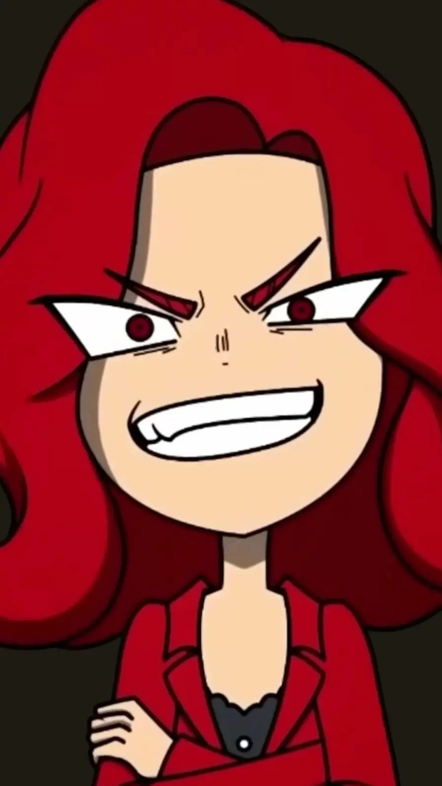 ai character: Aunt Red background