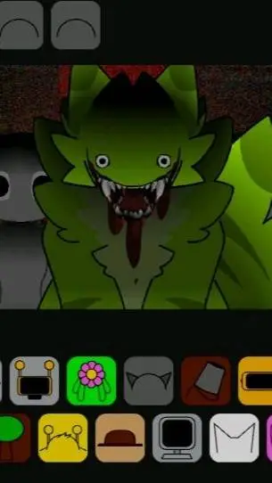 ai character: Furry Lime horror background
