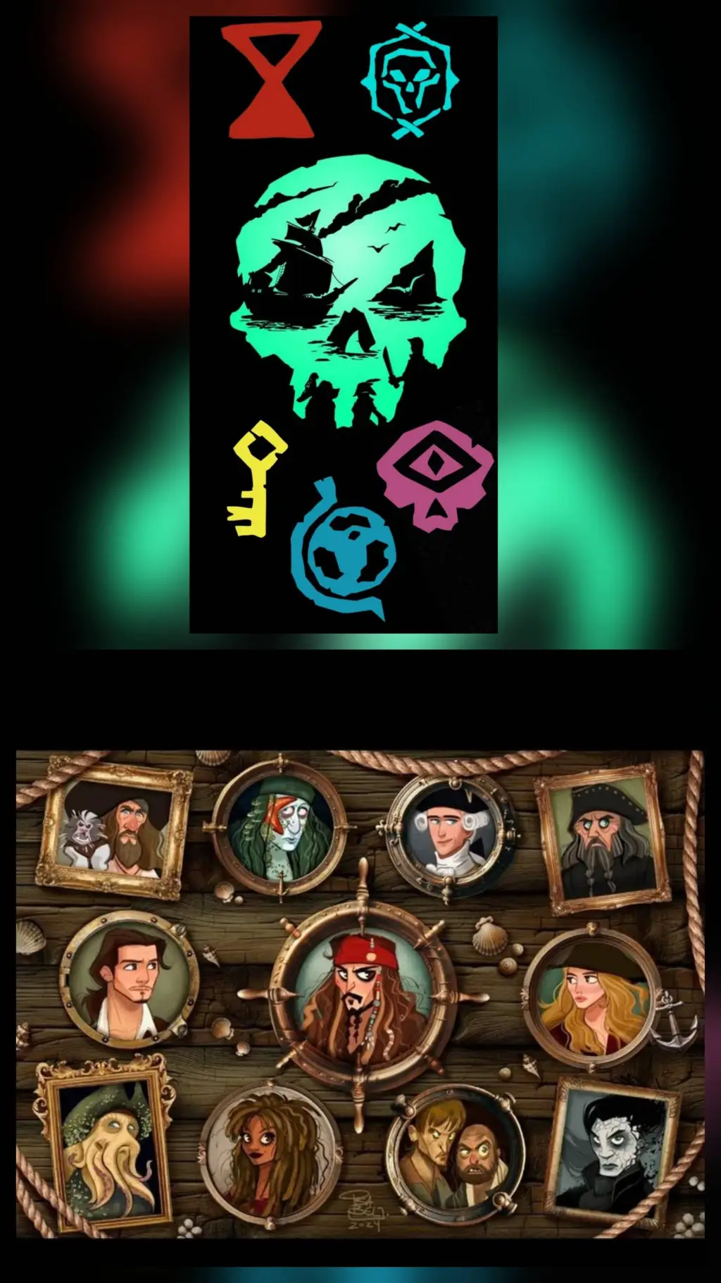 ai character: POTC x SOT background