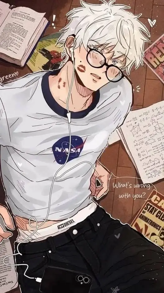 ai character: gojo nerd🤓 background
