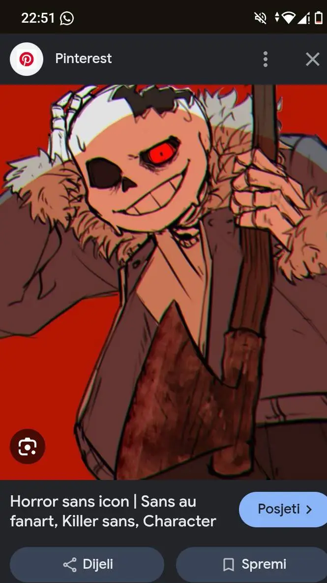 ai character: Horror (Sans) background
