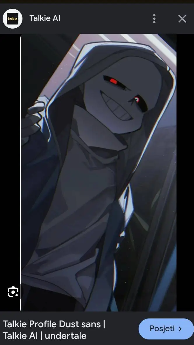 ai character: Dust (Sans) background