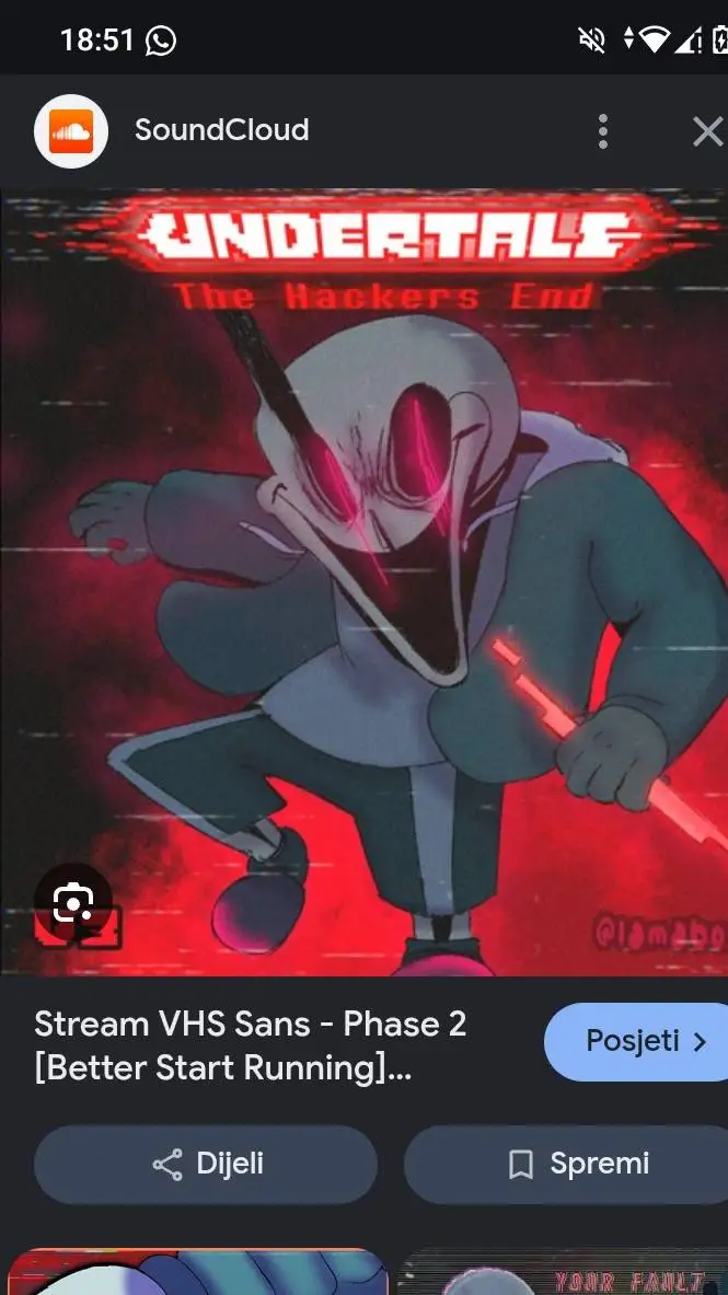 ai character: VHS (Sans) background