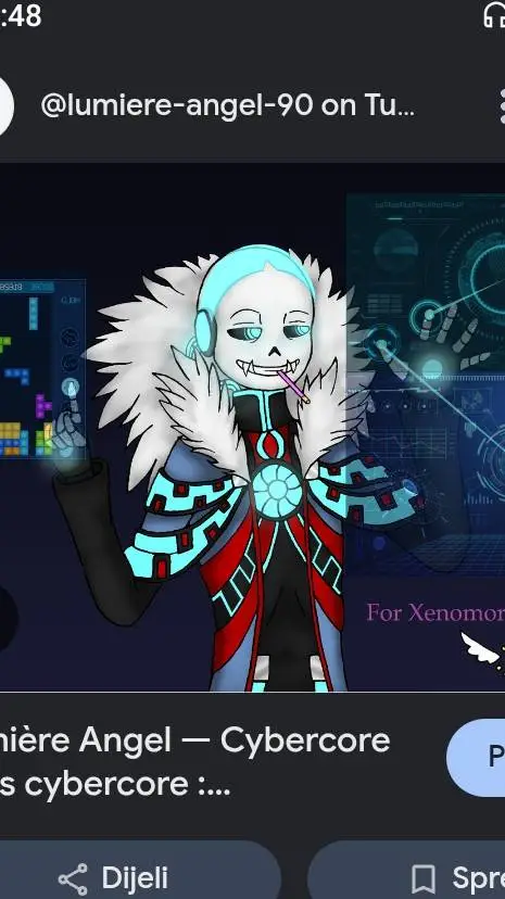 ai character: CyberCore (sans) background