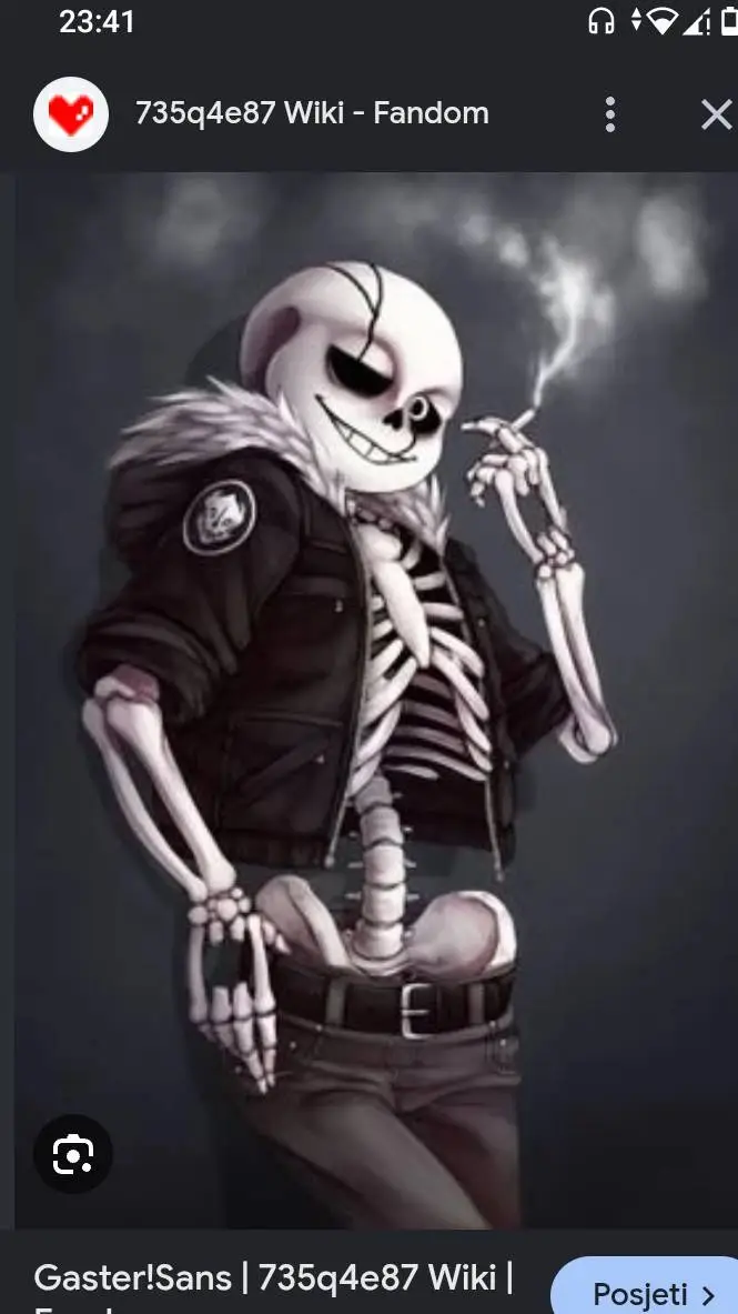 ai character: Gaster (sans) background