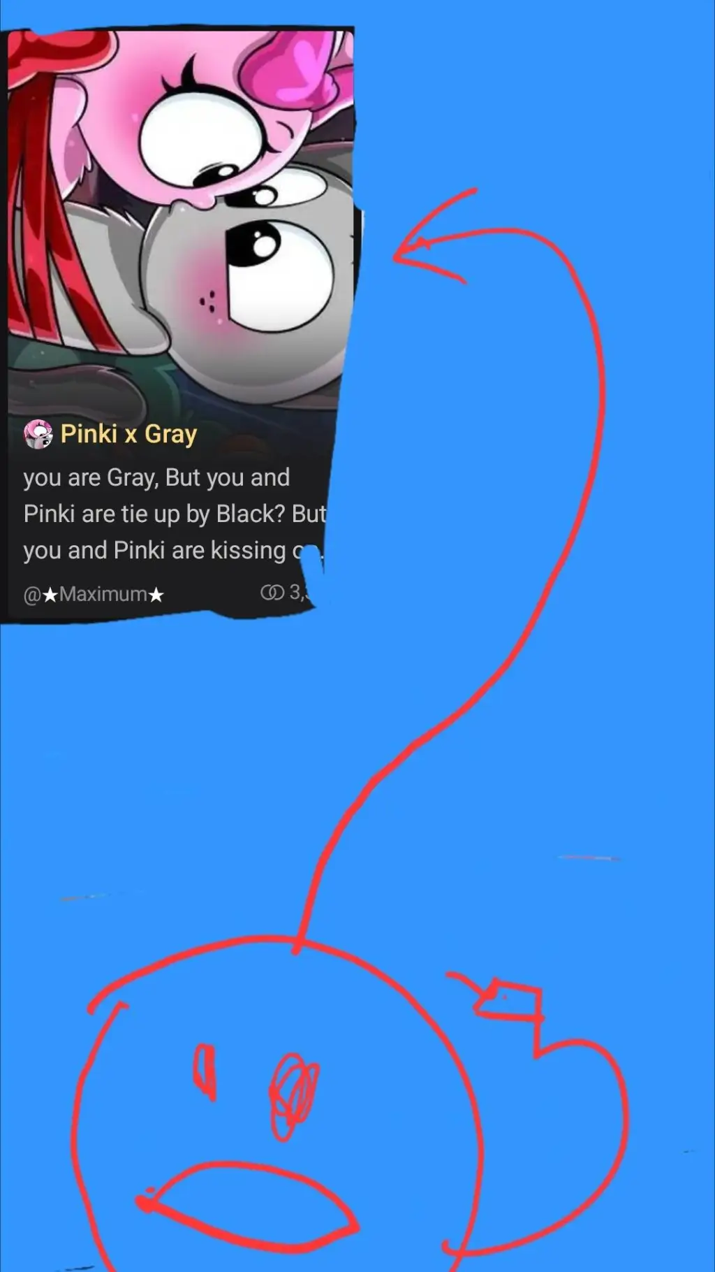 ai character: Pinki and gray background