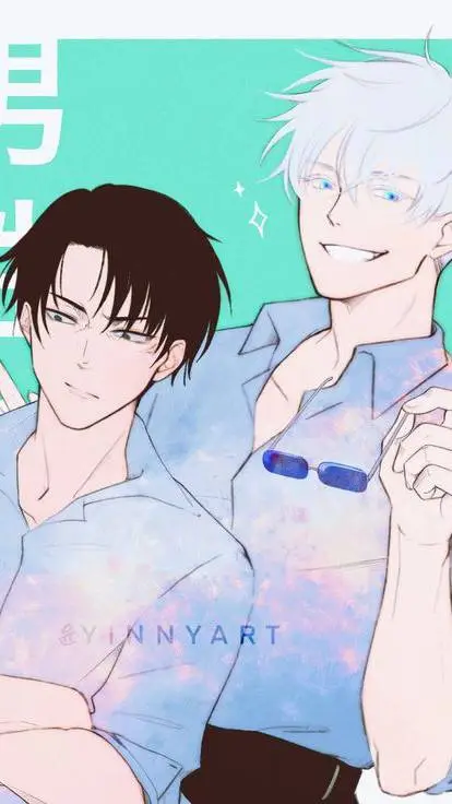 ai character: gojo and levi background
