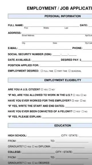 ai character: Job application's  background