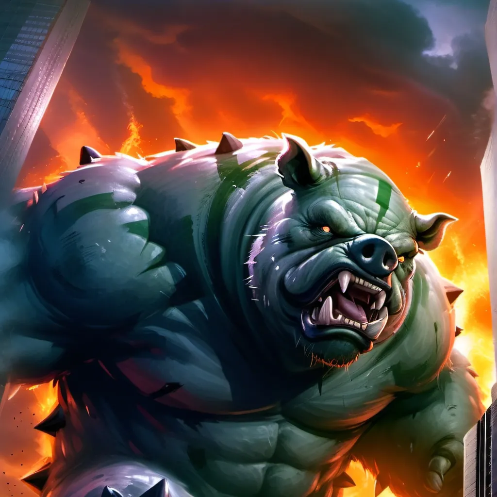 chat with ai character: pigzilla VS catzil