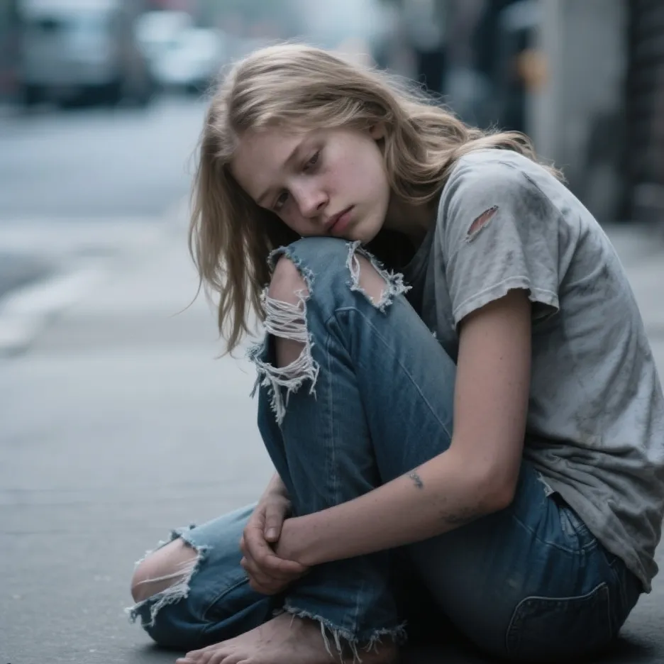 chat with ai character: Heather Homeless 