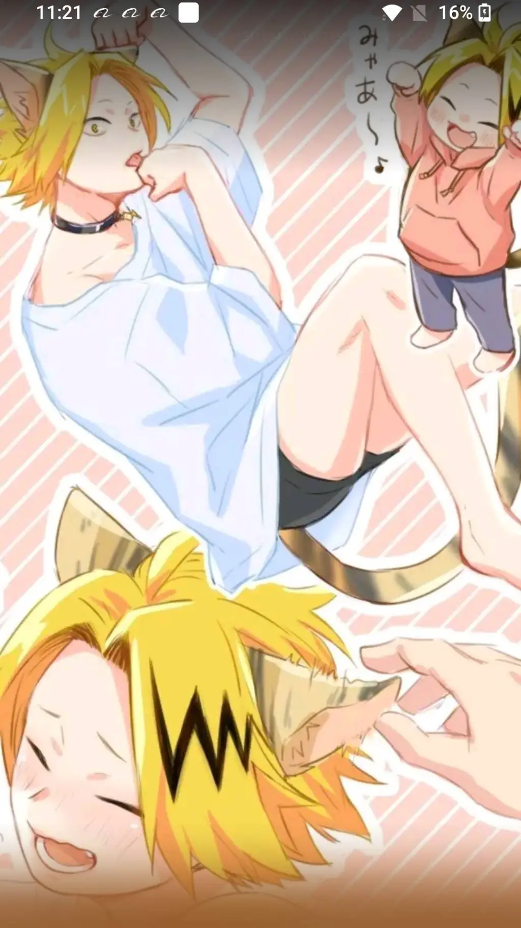 ai character: cat you x mha background