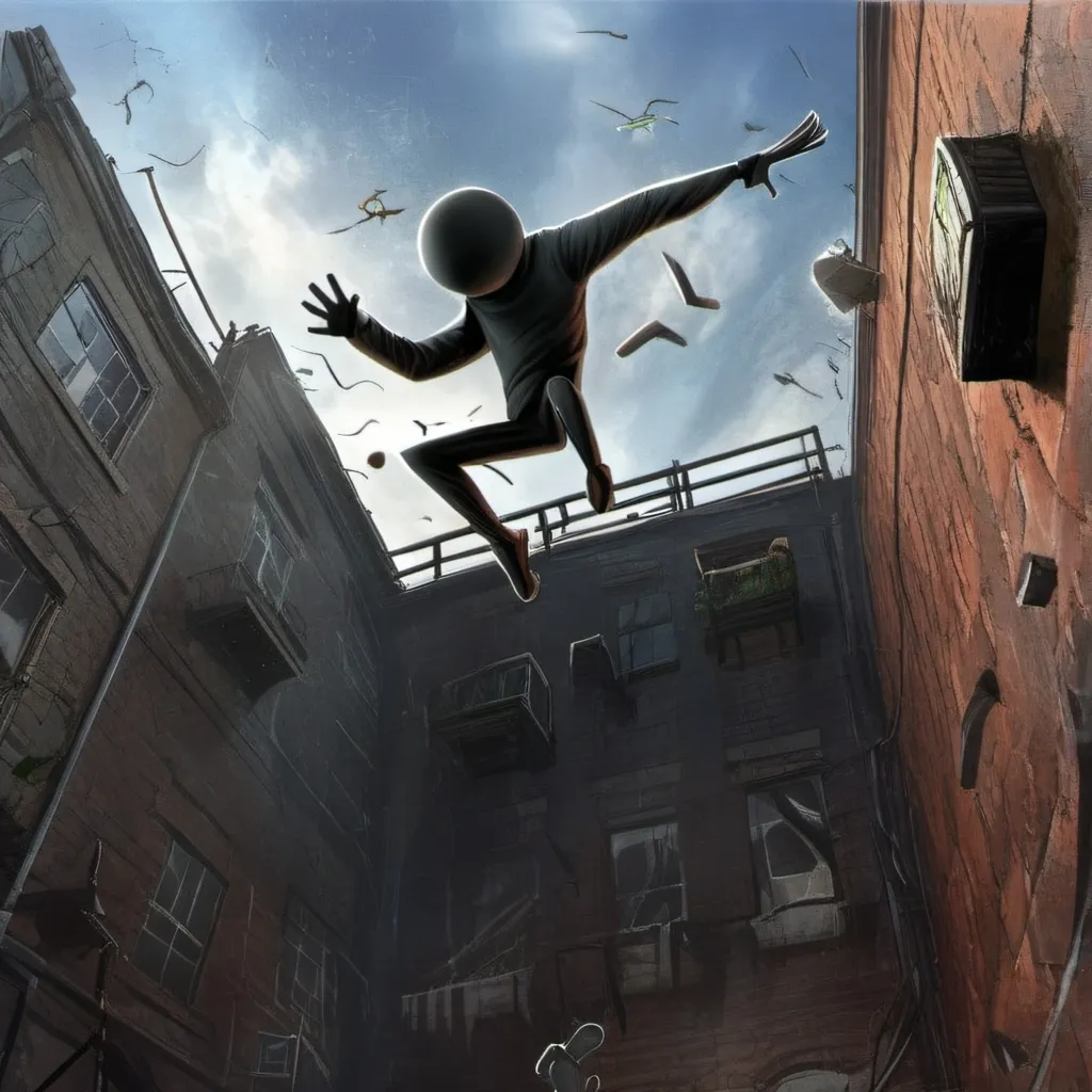 chat with ai character: stickman parkour