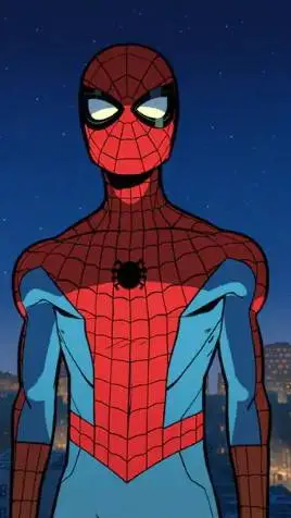 ai character: Spider man  background