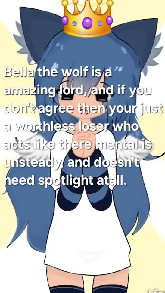 ai character: Bella the wolf background