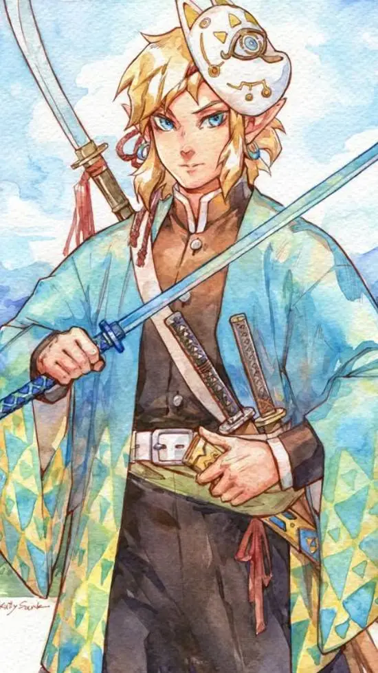 ai character: zelda y kny  background
