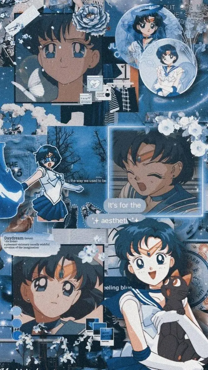 ai character: sailor mercury 😍🩷 background