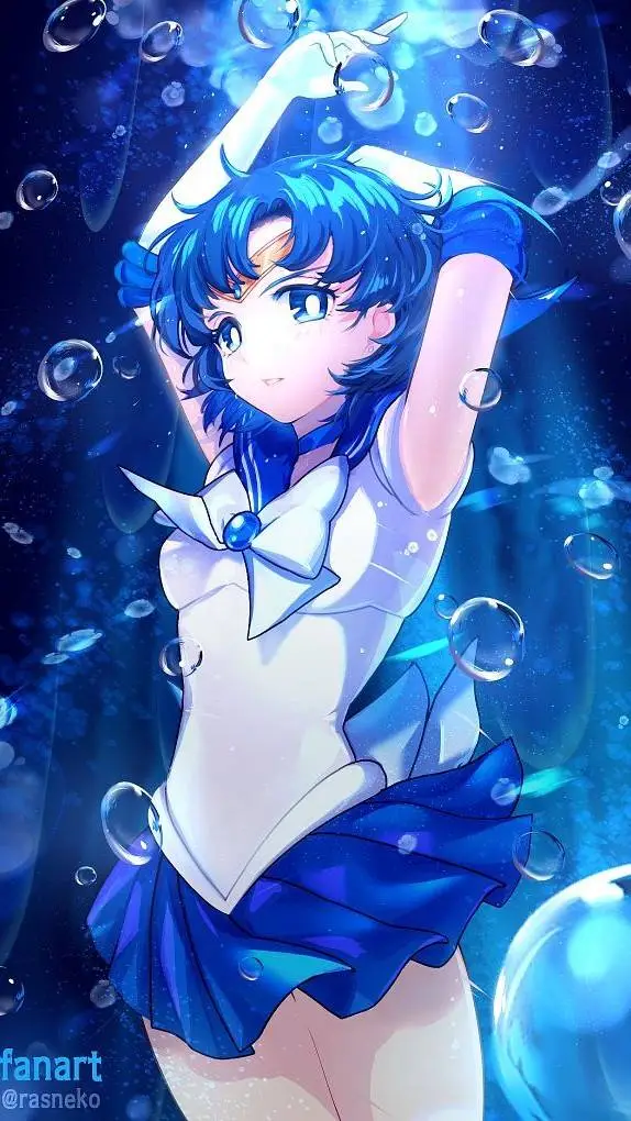 ai character: sailor mercury  background