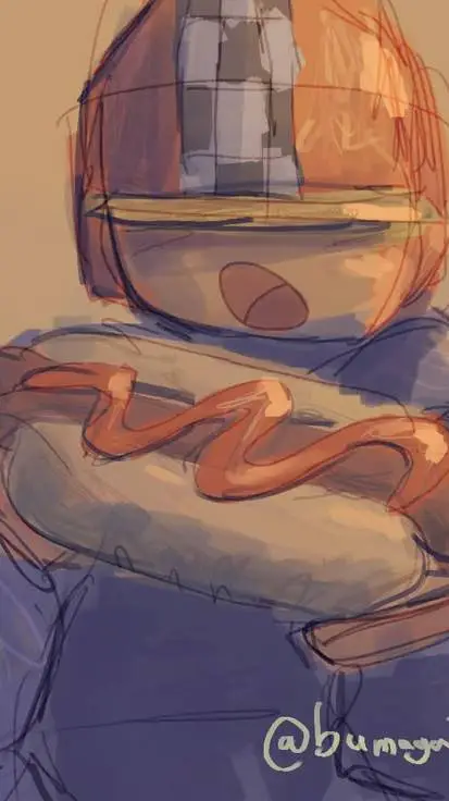ai character: hot dog yandre background