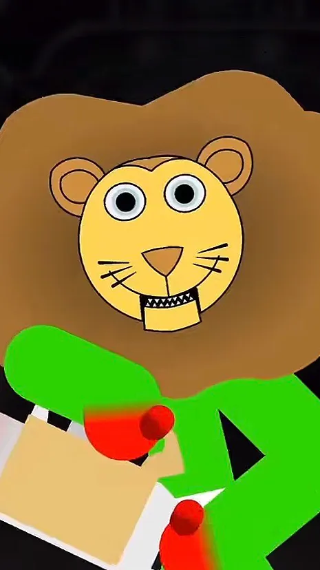 ai character: The scary lion background