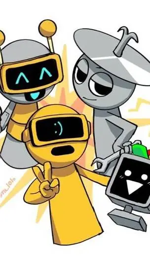 ai character: sprunki robots xD background