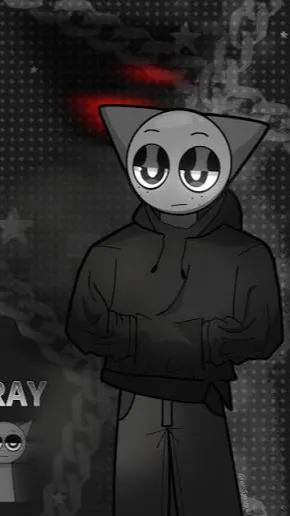 ai character: Gray  background