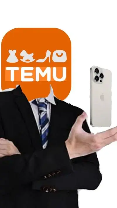 ai character: Temu promoción! background